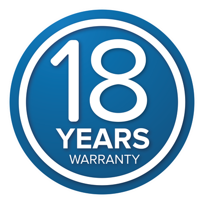 Up to 18 years warranty