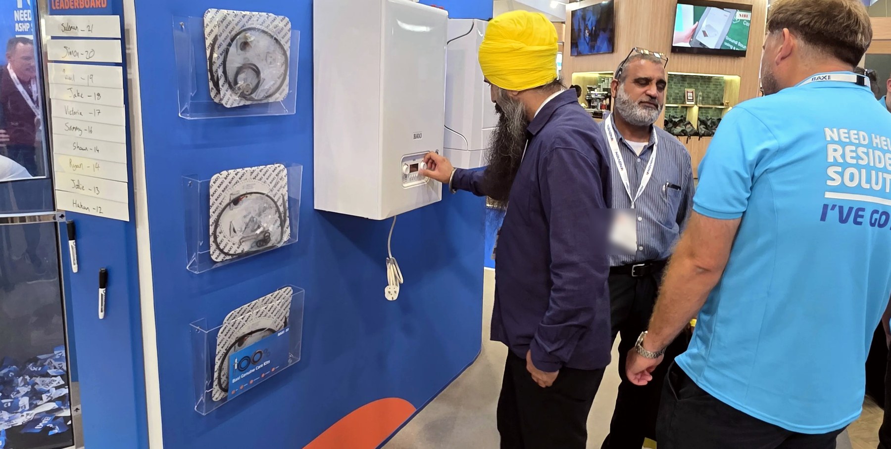 DGN GAS founder Ravinder Singh at the Baxi stand at InstallerSHOW 2026, a Baxi Approved installer