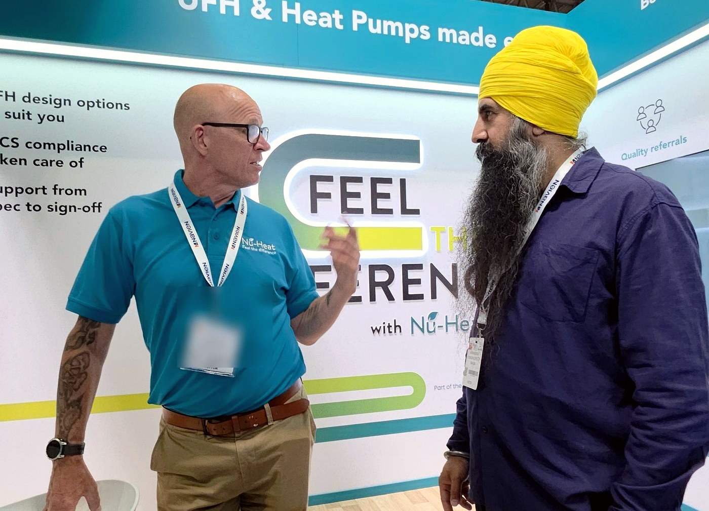 DGN GAS founder Ravinder Singh speaking to Nu-Heat about upcoming underfloor heating projects at InstallerSHOW 2026