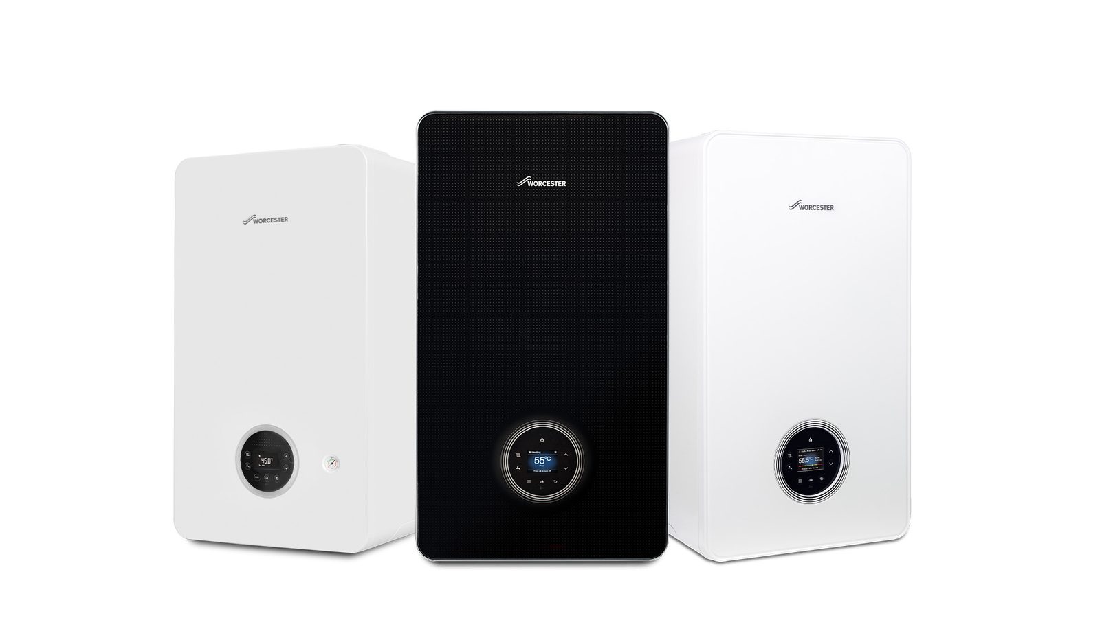 Worcester Bosch Greenstar boiler range, three models side by side